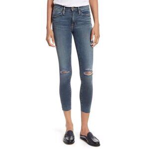 FRAME Le High Skinny Crop Jeans Waterhaven Size 29 NEW NWT